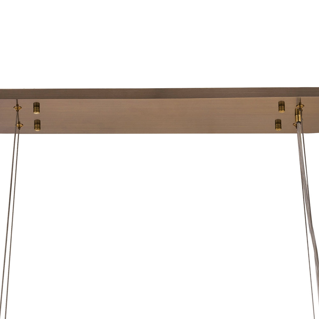 IL32823AB Coniston Linear Pendant 14 Light E14 Antique Brass/Crystal
