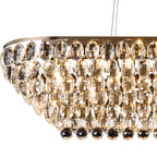IL32823AB Coniston Linear Pendant 14 Light E14 Antique Brass/Crystal