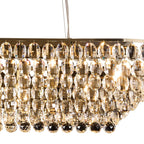 IL32823AB Coniston Linear Pendant 14 Light E14 Antique Brass/Crystal