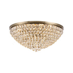 IL32819AB Coniston Flush Ceiling 15 Light E14 Antique Brass/Crystal