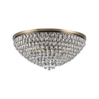 IL32819AB Coniston Flush Ceiling 15 Light E14 Antique Brass/Crystal