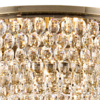 IL32819AB Coniston Flush Ceiling 15 Light E14 Antique Brass/Crystal
