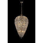 IL32886AB Coniston Acorn Pendant 16 Light E14 Antique Brass/Crystal