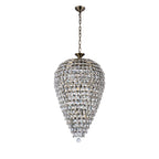 IL32886AB Coniston Acorn Pendant 16 Light E14 Antique Brass/Crystal