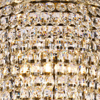 IL32886AB Coniston Acorn Pendant 16 Light E14 Antique Brass/Crystal