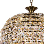 IL32886AB Coniston Acorn Pendant 16 Light E14 Antique Brass/Crystal