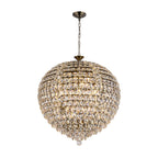 IL32811AB Coniston Pendant 16 Light E14 Antique Brass/Crystal