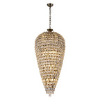 IL32887AB Coniston Tall Acorn Pendant 20 Light E14 Antique Brass/Crystal