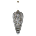 IL32887AB Coniston Tall Acorn Pendant 20 Light E14 Antique Brass/Crystal