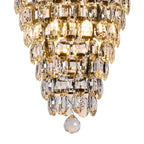 IL32887AB Coniston Tall Acorn Pendant 20 Light E14 Antique Brass/Crystal