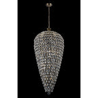 IL32887AB Coniston Tall Acorn Pendant 20 Light E14 Antique Brass/Crystal