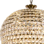 IL32888AB Coniston Acorn Pendant 25 Light E14 Antique Brass/Crystal