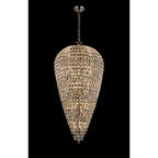 IL32889AB Coniston Tall Acorn Pendant 30 Light E14 Antique Brass/Crystal