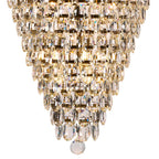 IL32889AB Coniston Tall Acorn Pendant 30 Light E14 Antique Brass/Crystal