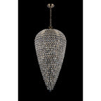 IL32889AB Coniston Tall Acorn Pendant 30 Light E14 Antique Brass/Crystal