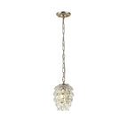 IL32839 Coniston Pendant 5 Layer 1 Light E27 French Gold/Crystal