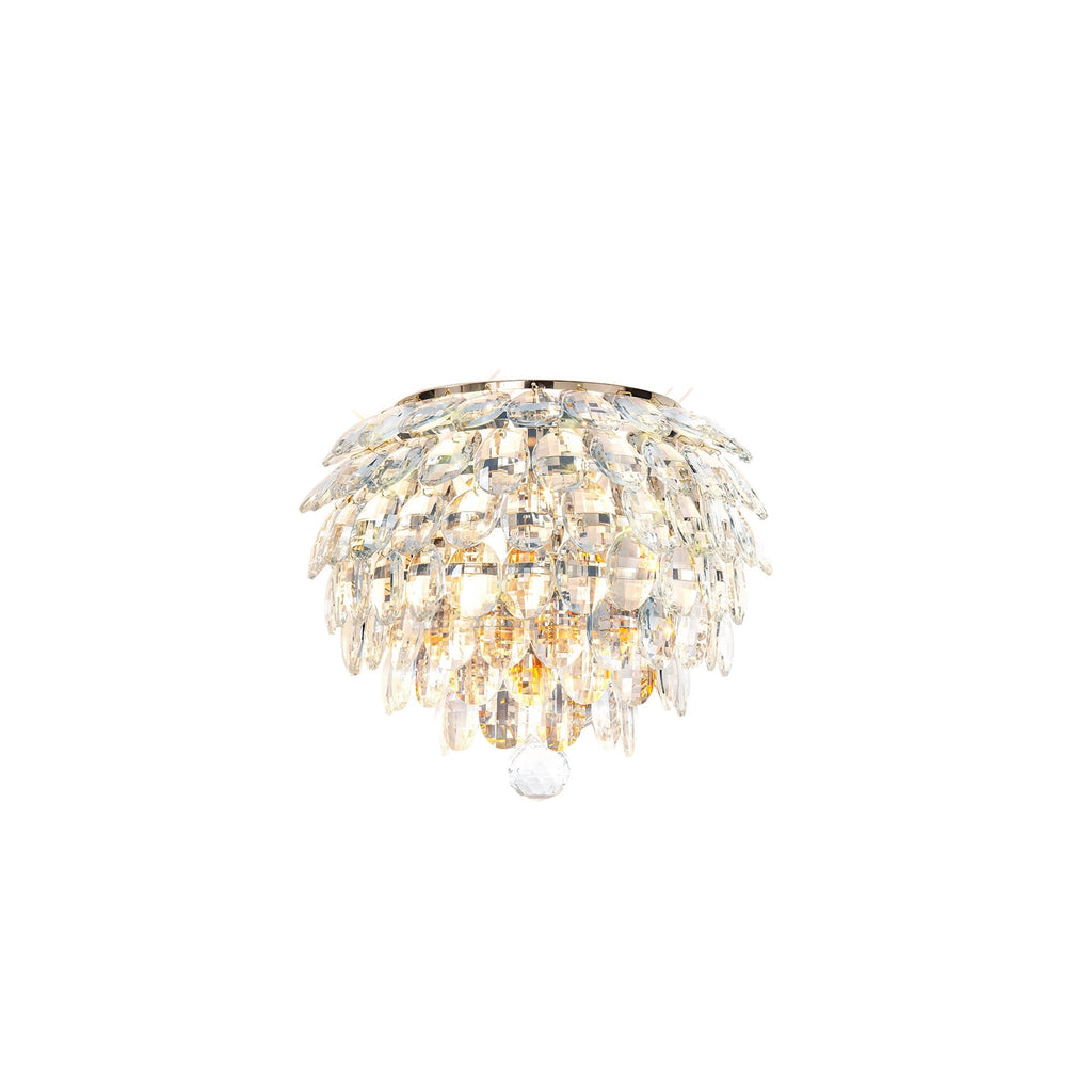 IL32829 Coniston Wall Lamp 2 Light E14 French Gold/Crystal