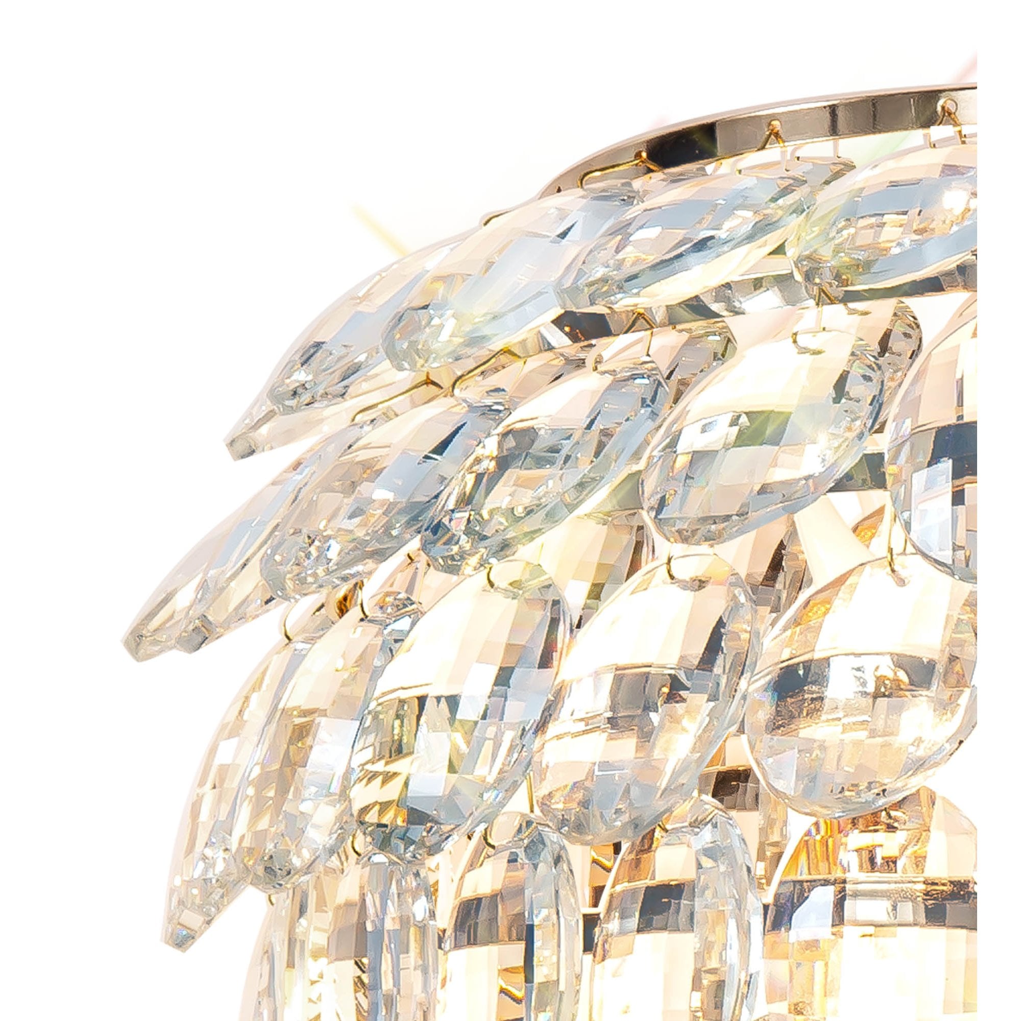 IL32829 Coniston Wall Lamp 2 Light E14 French Gold/Crystal