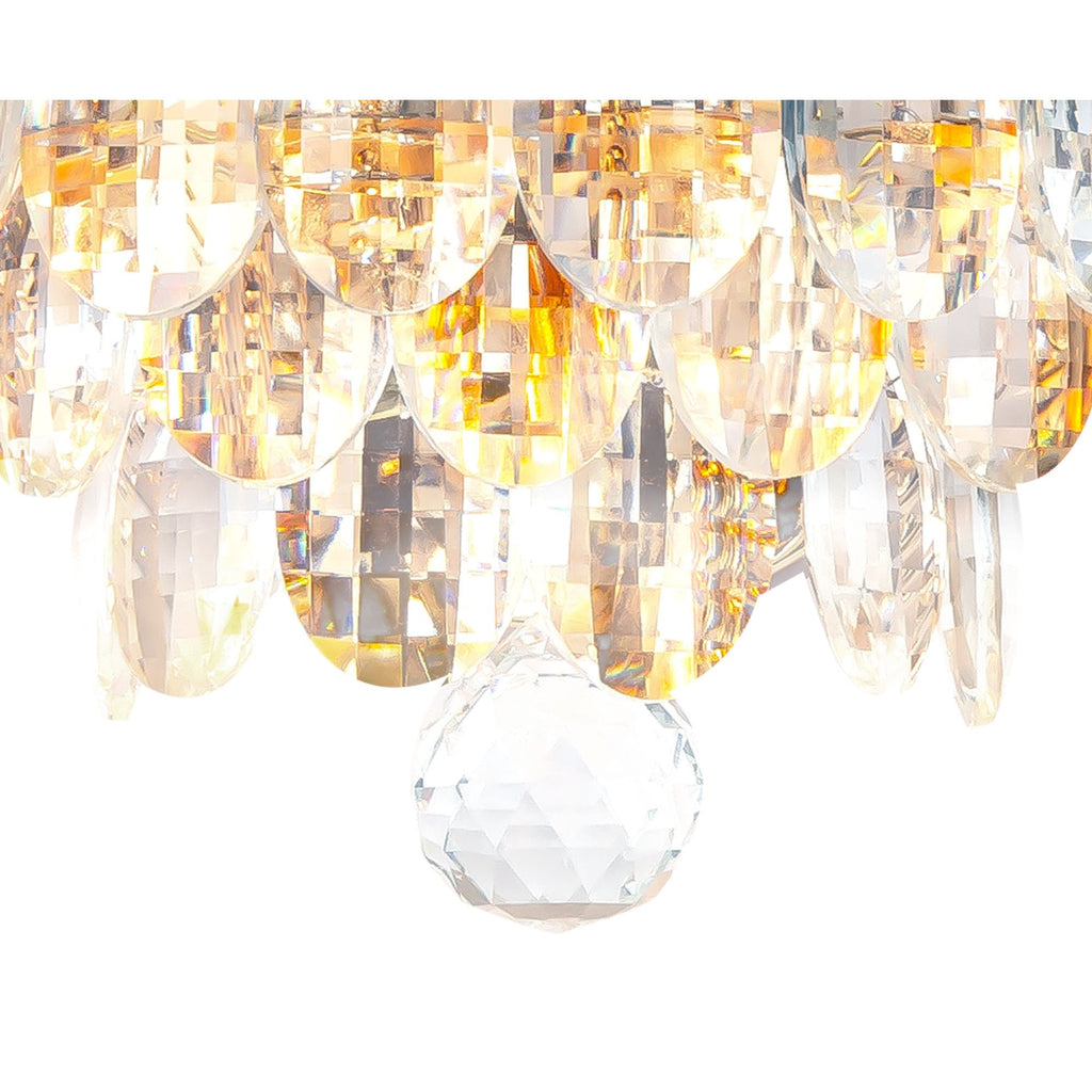IL32829 Coniston Wall Lamp 2 Light E14 French Gold/Crystal
