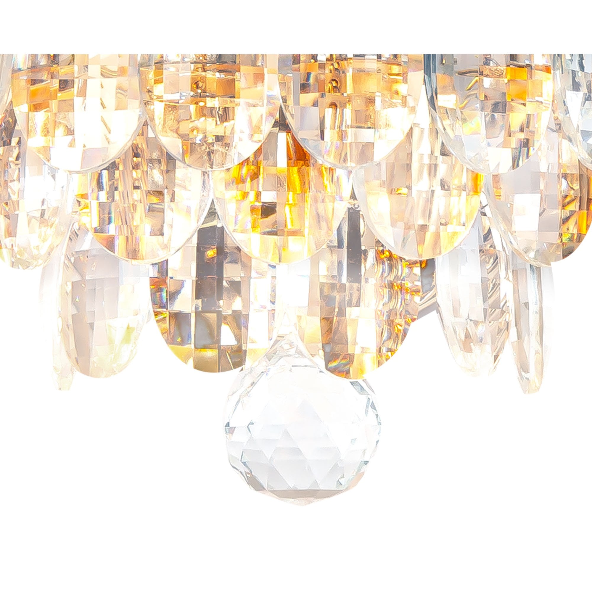 IL32829 Coniston Wall Lamp 2 Light E14 French Gold/Crystal