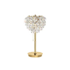 IL32836 Coniston Table Lamp 2 Light E14 French Gold/Crystal