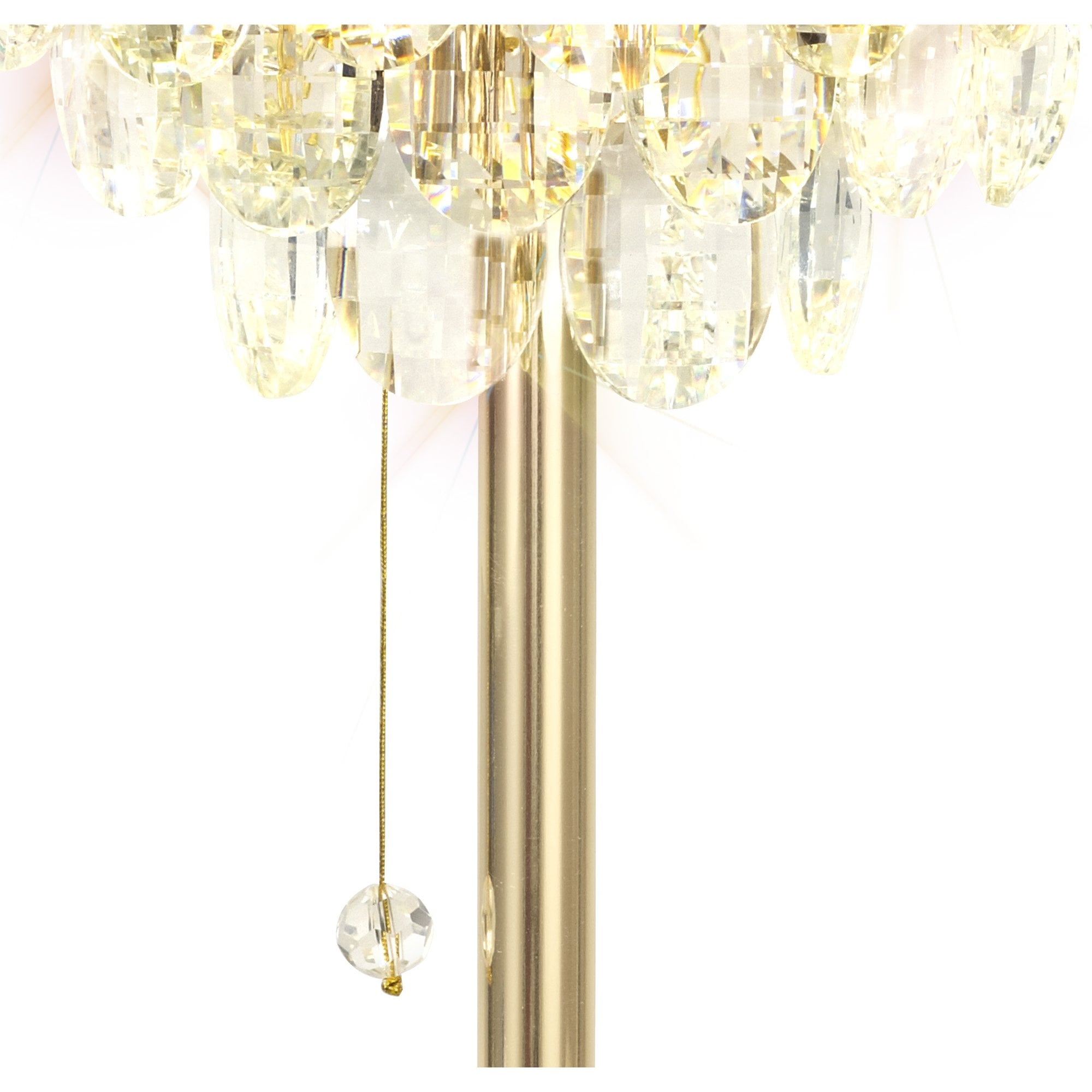 IL32836 Coniston Table Lamp 2 Light E14 French Gold/Crystal