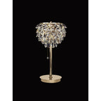 IL32836 Coniston Table Lamp 2 Light E14 French Gold/Crystal