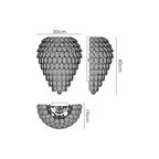 IL32911 Coniston Tall Wall Lamp 4 Light E14 French Gold/Crystal