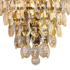 IL32911 Coniston Tall Wall Lamp 4 Light E14 French Gold/Crystal