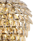 IL32911 Coniston Tall Wall Lamp 4 Light E14 French Gold/Crystal