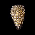 IL32911 Coniston Tall Wall Lamp 4 Light E14 French Gold/Crystal