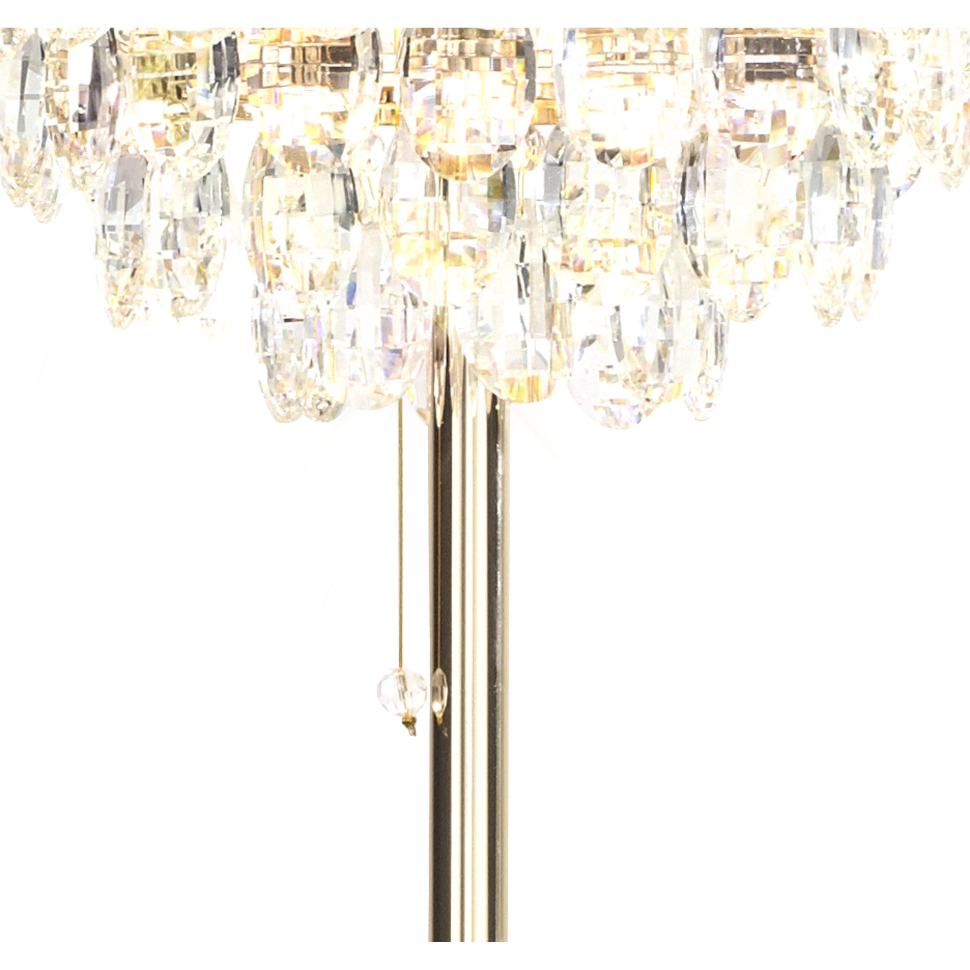 Coniston Floor  Lamp 3 Light E14 French Gold/Crystal