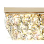 IL32826 Coniston Linear Flush Ceiling 5 Light E14 French Gold/Crystal
