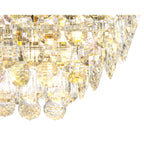 IL32826 Coniston Linear Flush Ceiling 5 Light E14 French Gold/Crystal