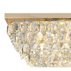 IL32827 Coniston Linear Flush Ceiling 11 Light E14 French Gold/Crystal