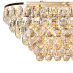 IL32823 Coniston Linear Pendant 14 Light E14 French Gold/Crystal