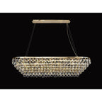 IL32823 Coniston Linear Pendant 14 Light E14 French Gold/Crystal