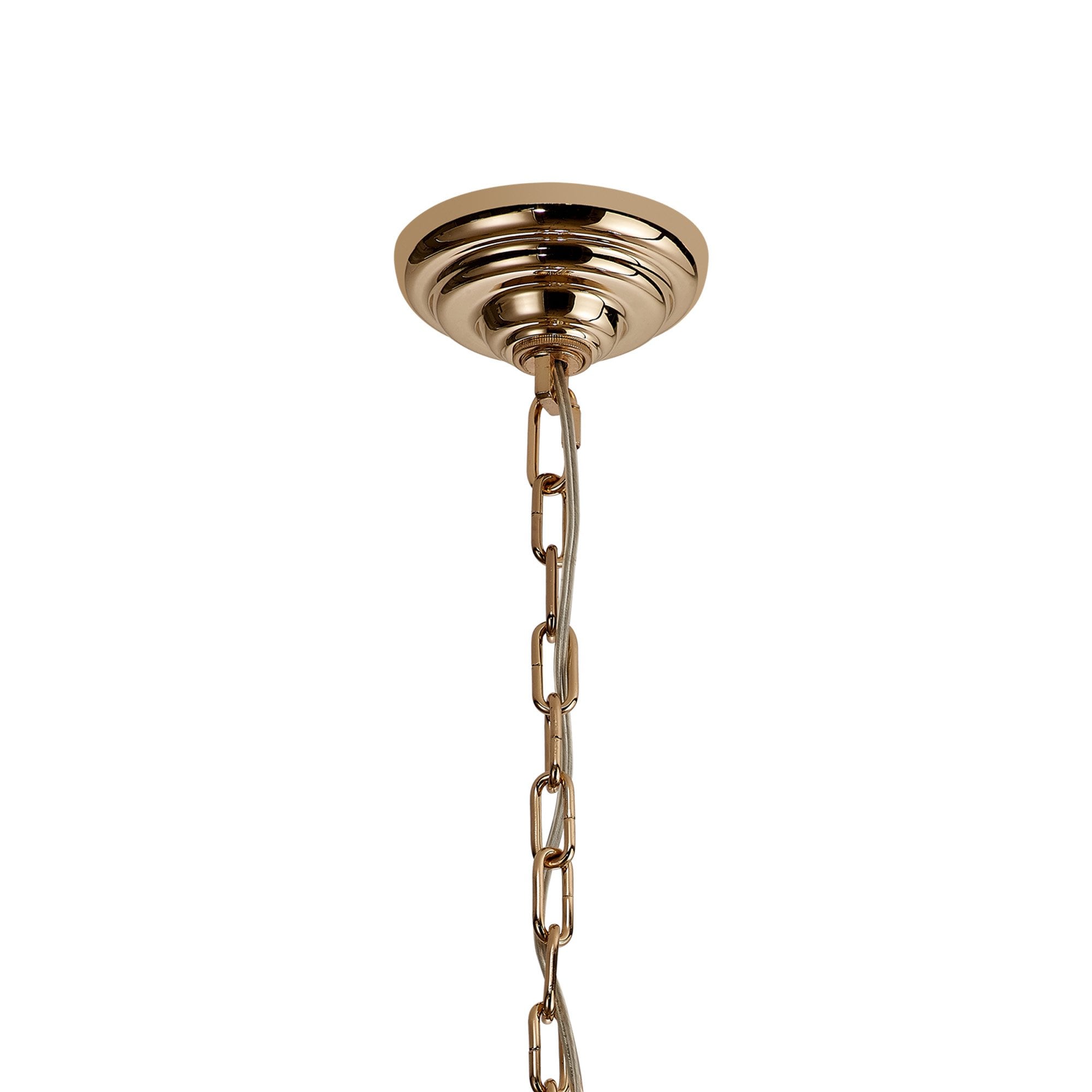 IL32888 Coniston Acorn Pendant 25 Light E14 French Gold/Crystal