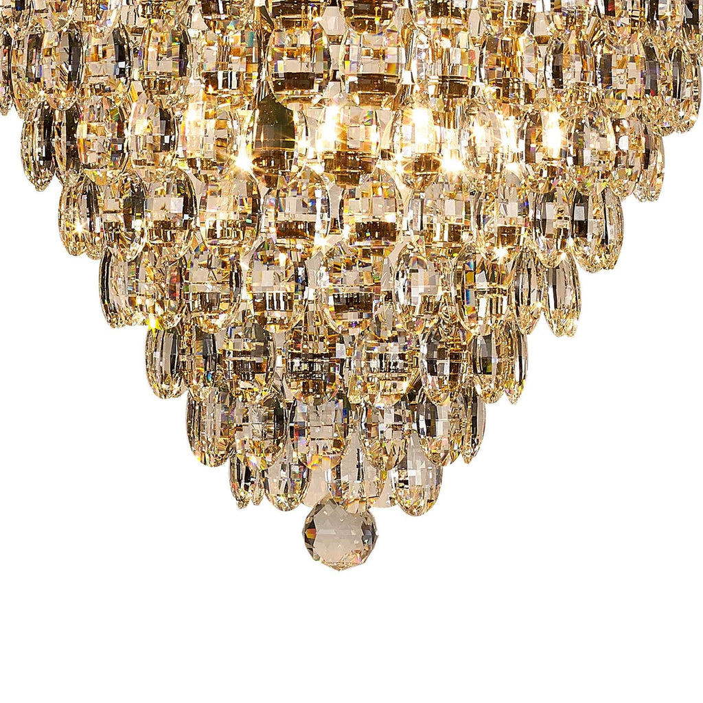 IL32888 Coniston Acorn Pendant 25 Light E14 French Gold/Crystal