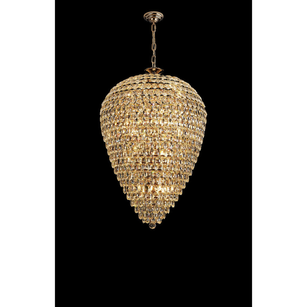 IL32888 Coniston Acorn Pendant 25 Light E14 French Gold/Crystal