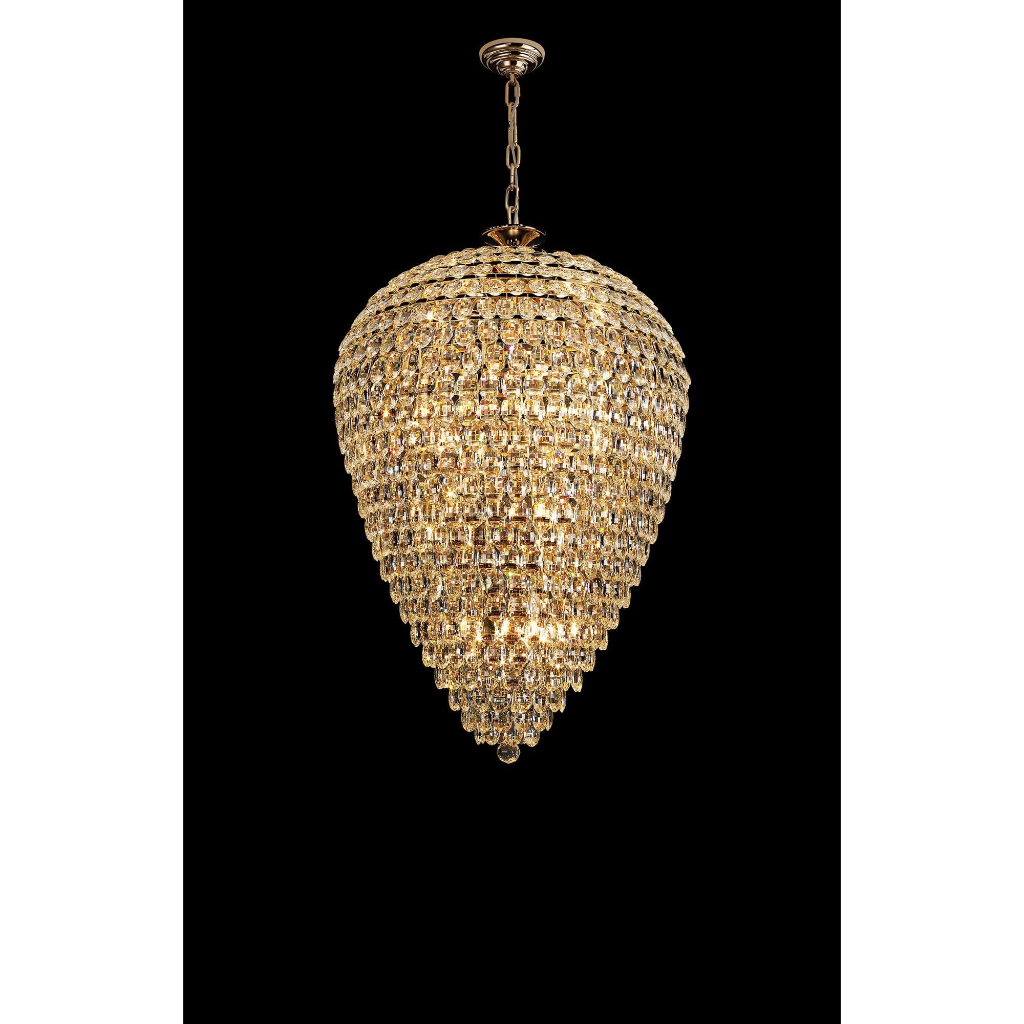 IL32888 Coniston Acorn Pendant 25 Light E14 French Gold/Crystal
