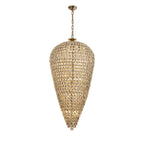 IL32889 Coniston Tall Acorn Pendant 30 Light E14 French Gold/Crystal
