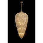IL32889 Coniston Tall Acorn Pendant 30 Light E14 French Gold/Crystal