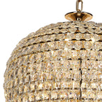 IL32889 Coniston Tall Acorn Pendant 30 Light E14 French Gold/Crystal