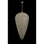 IL32889 Coniston Tall Acorn Pendant 30 Light E14 French Gold/Crystal