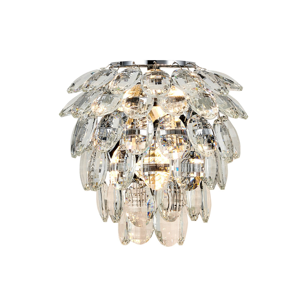 IL32890 Coniston IP Bathroom Wall Lamp 2 Light G9 Polished Chrome/Crystal
