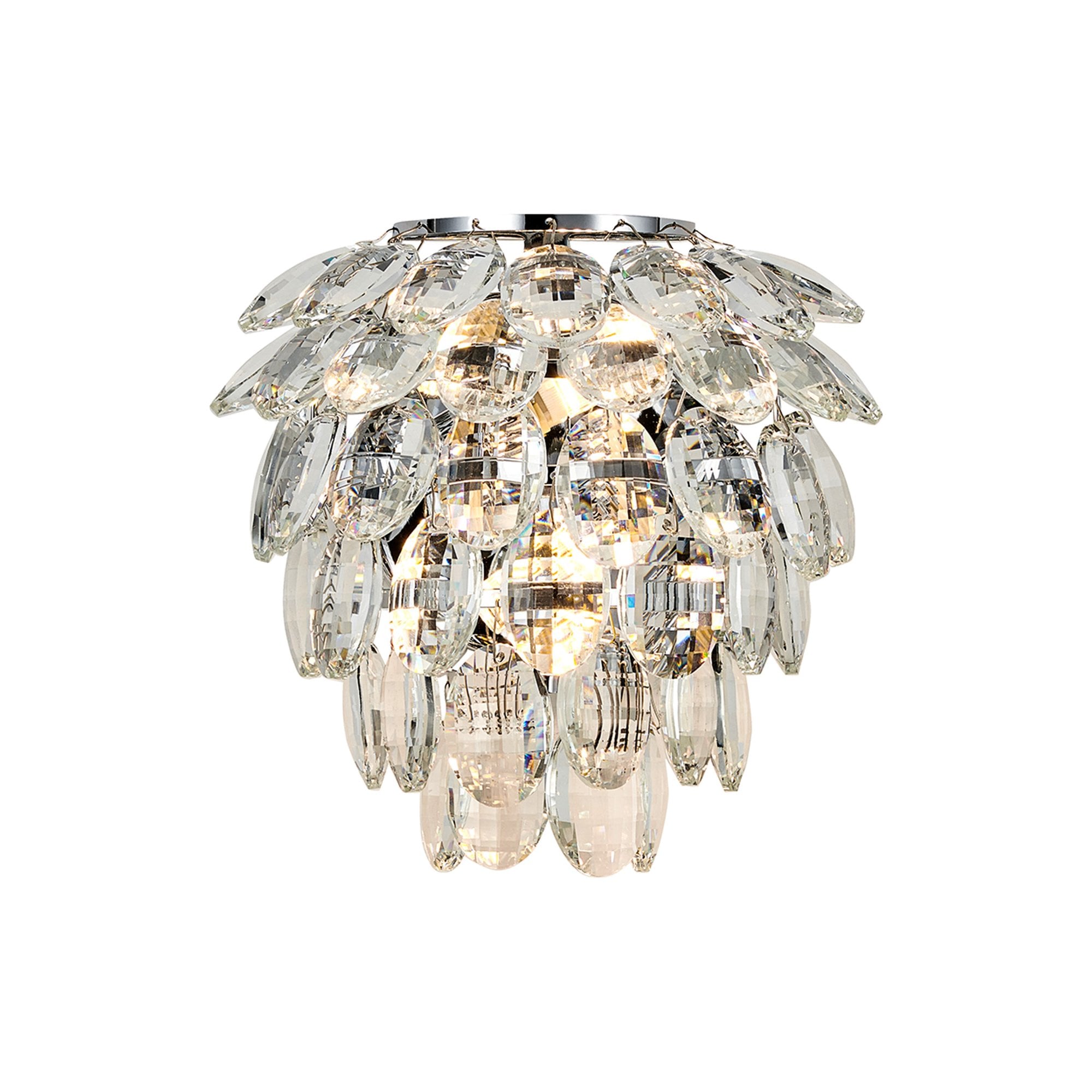 IL32890 Coniston IP Bathroom Wall Lamp 2 Light G9 Polished Chrome/Crystal