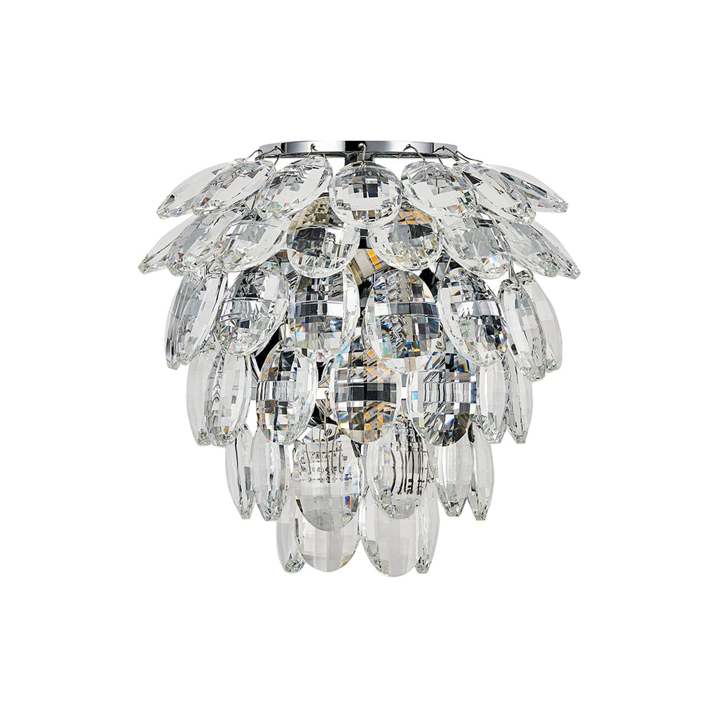 IL32890 Coniston IP Bathroom Wall Lamp 2 Light G9 Polished Chrome/Crystal