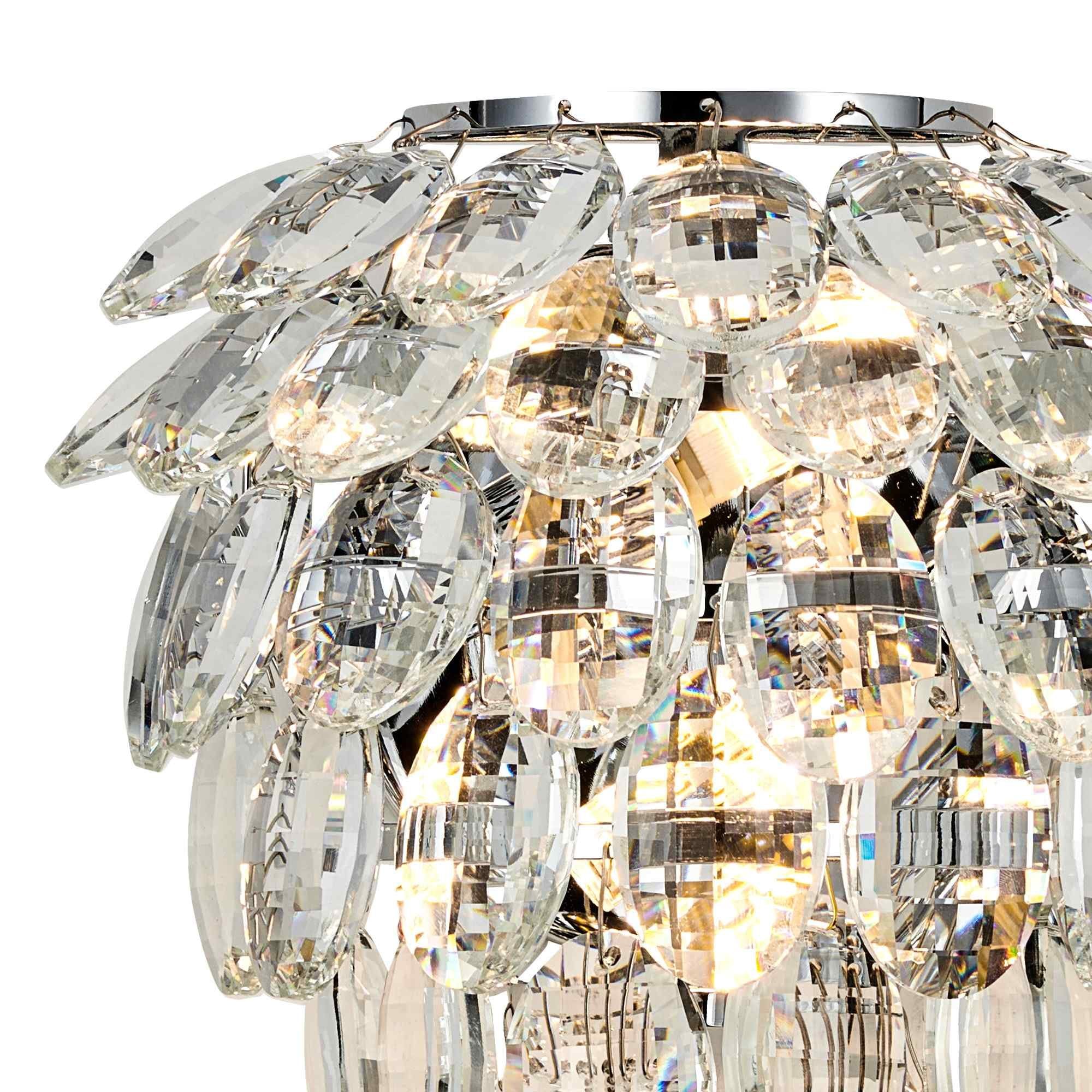 IL32890 Coniston IP Bathroom Wall Lamp 2 Light G9 Polished Chrome/Crystal