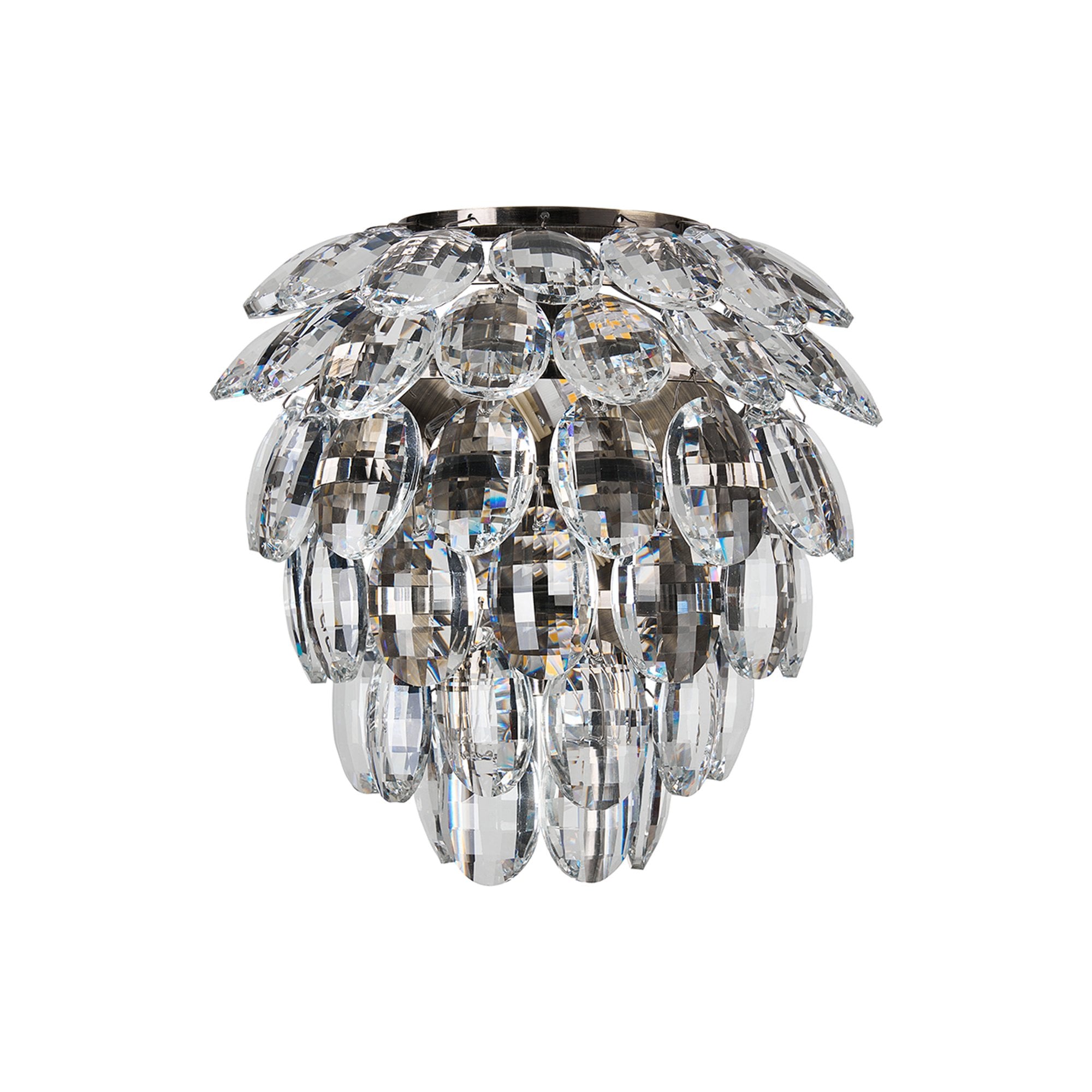 IL32895AB Coniston IP Bathroom Wall Lamp 2 Light G9 Antique Brass/Crystal